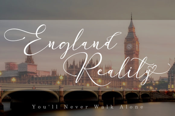 England Reality Font for Editorial Design
