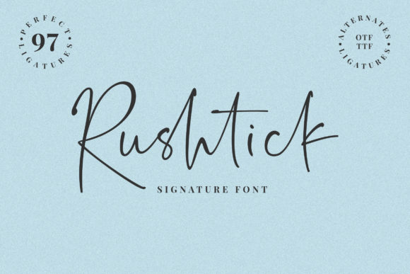 Rushtick Font Review: Elegant Handwritten Script for Branding